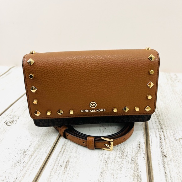 Michael Kors Handbags - Michael Kors Signature Logo Small Phone Crossbody Bag Wallet